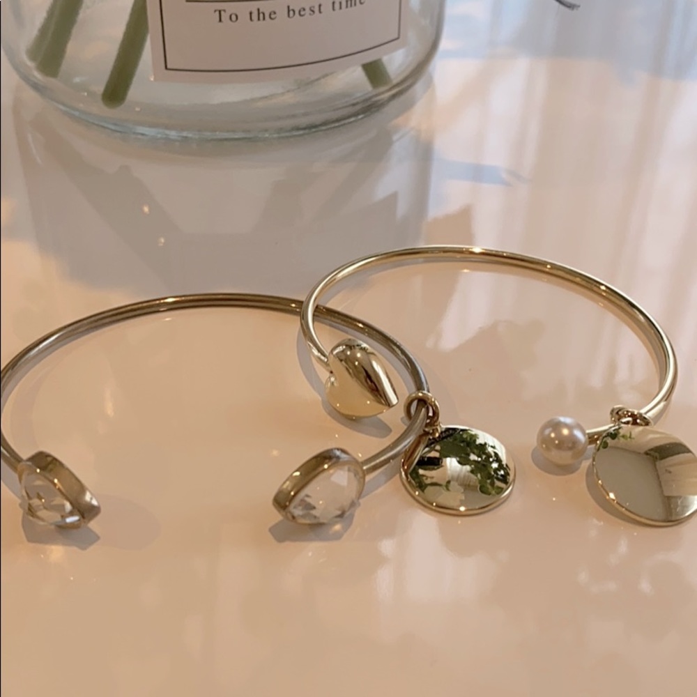 Gold Mother Daughter Engraving Bracelets